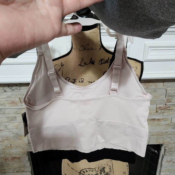 Laura Ashley 3pk longline ribbed active athletic lounge bras bralettes plus size - Picture 7 of 11